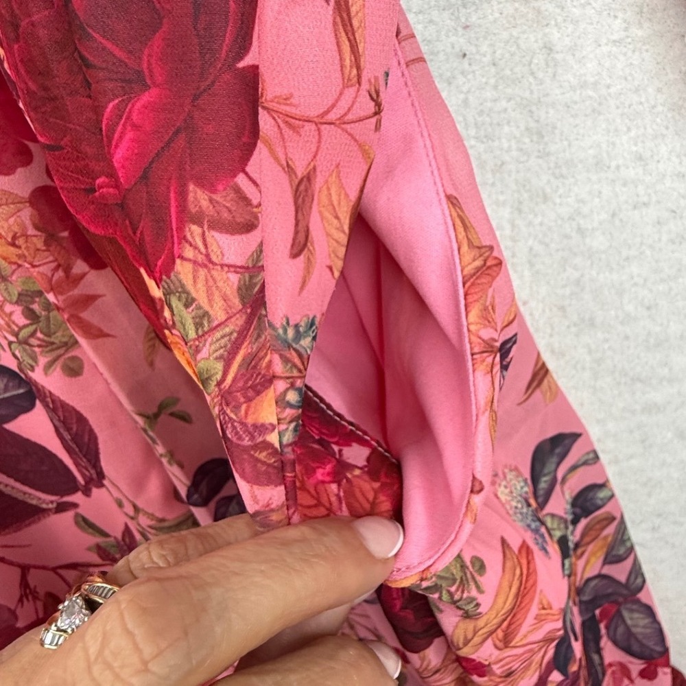 Torrid Pink Floral Dress Smocked Puff Sleeve Plus 3 3X romantic cottagecore - Picture 13 of 13